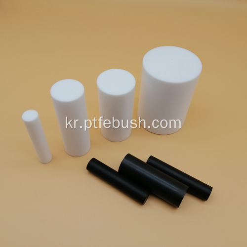 흰색과 검은색 색상이 있는 PTFE 막대